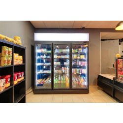 Vitrine réfrigérée positive en 3 portes - r290 gaz écologique