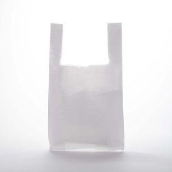 Sac bretelles réutilisables blanc PEBD 50µ 26x12x45cm - par 500