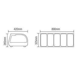 Kit réfrigéré à poser 52L Portes coulissantes L.1352mm mm AFI Collin-Lucy