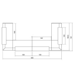 Banque d'accueil Lincoln - bois mélaminé - dimensions modulables - coloris blanc et gris ombre