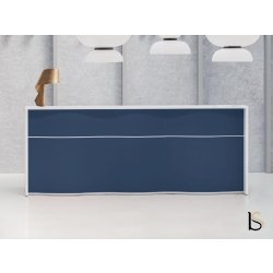 Comptoir d'accueil 3 personnes WAVE - MDD - 253, Bleu foncé mat