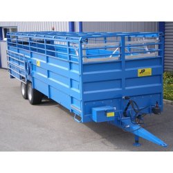 Bétaillère série II métallique 1 et 2 essieux - JP Construction - Type: BET30 II à BET1200 II - Fond ouvrant intégral et suspension hydropneumatique - Plancher aluminium TOPGRIP