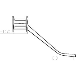 Toboggan 0.45/2.2m avec plate-forme - Réf 8066799 - HAGS