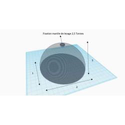 Coccinelle anti-Intrusion 1000kg - L1,30 x l 1,20 x Ht 0,60 - REF2231000