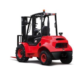 Chariot élévateur tout terrain diesel 3500 kg - roues motrices - compact et performant