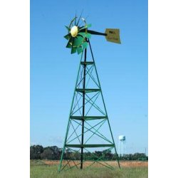 Éoliennes pour l'aération ou le pompage d'eau des étangs - Technologie Bal Cam - Acier galvanisé - Diamètre 1.83m - Garantie 3 à 5 ans