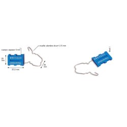 Scellé indicateur de sécurité métallique type cadenas - Secur Hasp - Precintia - Fil galvanisé et marquage laser