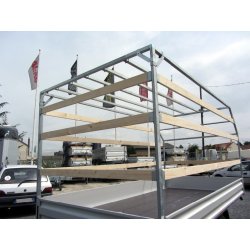 Remorque plateau - Humbaur HT 354118 - 2 essieux, roues dessous, ridelles alu, PTAC 3500 kg
