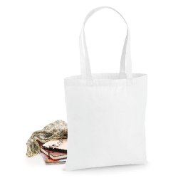 Sac réutilisable en coton premium - Réf: W201 - Marque Westford Mill - Taille unique - Couleurs Bright Royal, Black, White