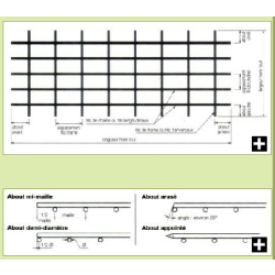 Clôture grillagée serrurier - poids 8.66 à 21.30 kg - fils tréfilés perpendiculaires