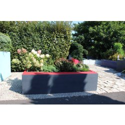 Jardinière avec assise en résine Ultra® - sur mesure, résistante aux UV et aux chocs, intérieur/extérieur