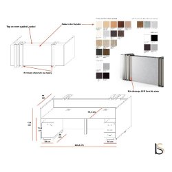 Banque d'accueil lumineuse Magic - ACOA - Blanc brillant