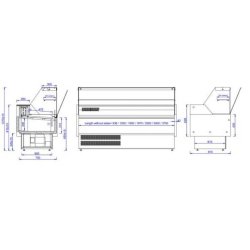Vitrine réfrigérée Oscar 1.5 - COMBISTEEL-7479.0120, 0.7 m², éclairage LED, refroidissement statique