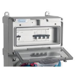 Coffret de distribution avec protection - 16 A / 32 A / 63 A - Étanchéité IP66/IP69K - Protection différentielle 30 mA
