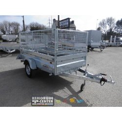 Remorque polyvalente Lider Robust 2m50 - 1 essieu freiné - PTAC : 1300 kg - 253 x 134 x H50 cm - Référence 34392