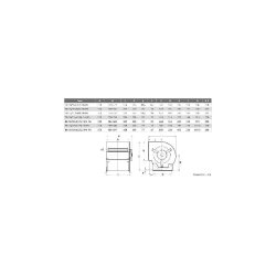 Ventilateur centrifuge double ouïe à action - BDCUBIC Ø3939T6 3 - débit 1300 à 12000 m³/h