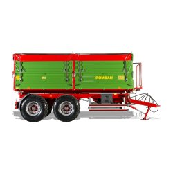 R 140 tasga benne agricole à tandem essieu - romsan - capacité de 14000 kg