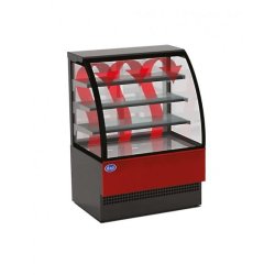 Vitrine pour pâtisserie et snacking - Air chaud, LED, RAL 9005, Laqué/Inox - Référence: SIENA VB H 1800