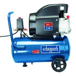 Compresseur d'atelier SCHEPPACH HC26 - 24L - 2 CV - 230V - Lubrifié avec poignée et roulettes