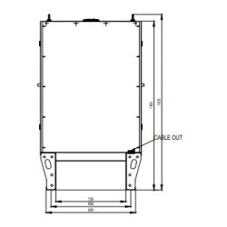 Groupe électrogène industriel Canopy Drawing - AP110 - Capacité 240L - Couleur RAL 1015