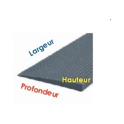 Rampe passage seuil caoutchouc - ORTGUM4 - antidérapante, ajustable pour seuils de 4 à 48 mm