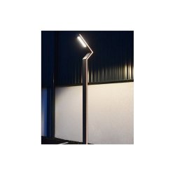 Mii9100 - lampadaire eclairage public voie piéton led 50w 4000°k - 4m - gris anthracite