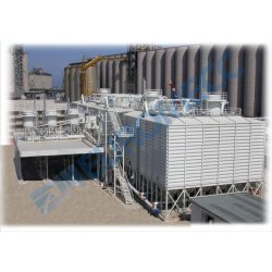 Silo de stockage modulaire Euromecc - Capacité 1.000 mc à 15.000 mc - Pour substances poudreuses (ciment, filler, cendres volantes)