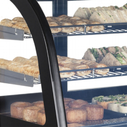 Vitrine réfrigérée pour comptoir - façade vitrée incurvée - LCT-C - éclairage LED - finition inox