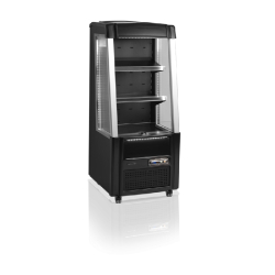 Vitirine réfrigérée murale ouverte avec basse 640mm Profondeur 640mm ODC60 BLACK TEFCOLD