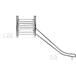 Toboggan 0.45/1.5m avec plate-forme - réf 8066793 - Hags - dimensions 2500x450x1500 mm