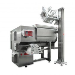WW_160 - Hachoir industriel pour viande fraîche et blocs congelés avec vis inoxydable et plaques jusqu'à 400mm