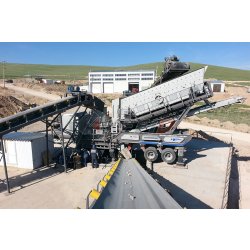 Concasseur pour carrière mobile 100t/h avec crible de deux/trois étages