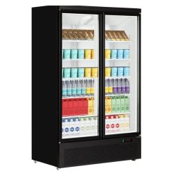 Vitrine réfrigérée Atom Maxi C2DB - 1.58 m², 2 portes vitrées, 10 tablettes, garantie 2 ans