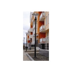 Mât d'éclairage public d60 / hauteur 3 - 4.5 m / en aluminium / diamètre 60 mm / diamètre base 114 mm
