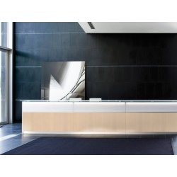 Banque d'accueil d'angle rétro-éclairée LED - DV702 - Conception modulaire avec finitions modernes