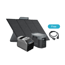 Climatiseur portable EcoFlow WAVE 2 + Station électrique portable EcoFlow DELTA 2 Max + Panneau solaire 400W