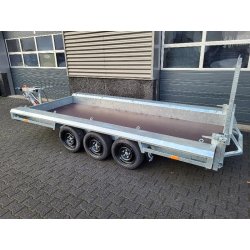 GTM 4m x 1m50 Gooseneck porte engin 3 x essieux 1500 kg
