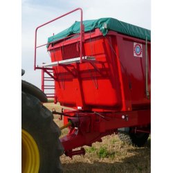 Remorque agricole standard B180BV Delaplace - charge 18 tonnes - flèche avec sécurité, béquille hydraulique et rehausses