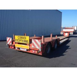 Remorque porte-engins Faymonville - Référence 6395 - Extra surbaissée extensible jusqu'à 10m - 2 essieux SAF directionnels - PTC 39T