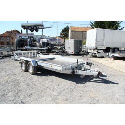 Remorque plateau porte engin avec roues extérieures - lider - 34780