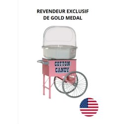 Charrette rose Pinkie - pour tous modèles de machine à barbe à papa Gold Medal - 52x52x72 cm - 25 kg