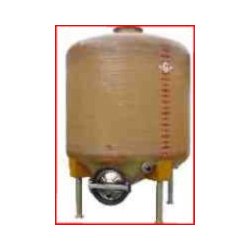 Cuve de vinification et stockage en fibre de verre - Type C.V.F.P. - Trappe inox centrale, soupape double effet, brides PN6