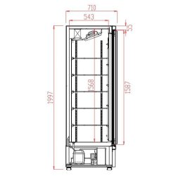 Vitrine réfrigérée 4 portes en verre JDE-2025R - 2025 L - COMBISTEEL-7455.2210