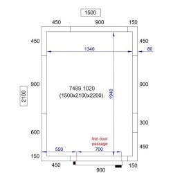Chambre froide positive 1500X2100X2200 - 80mm Pro Line Combisteel