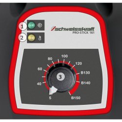 Poste à électrodes professionnel Schweisskraft PRO-STICK 161 - Modèle 230V ultra-compact et léger