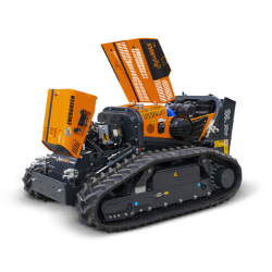 Robot debroussailleur à chenilles RoboMAX - Porte-outil polyvalent télécommandé - travailler sur pentes 55° -