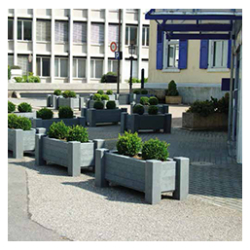 Jardinière rectangle 127 litres - ARTIK - plastique recyclé et acier galvanisé - 130x60x69cm