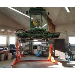 Pont élévateur mobile FA-TORO - 2,75 t / 2,3 m - électro-hydraulique, rampes d'accès et bras télescopiques