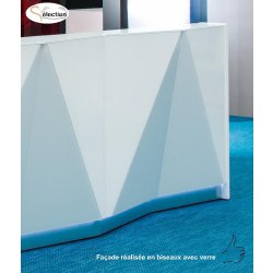 Banque d'accueil lumineuse Alpa - MDD - Blanc brillant