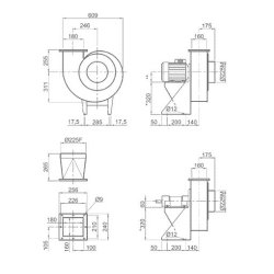 Vsa 35 - Ventilateur centrifuge industriel Plastifer - haute pression en polypropylène résistant UV